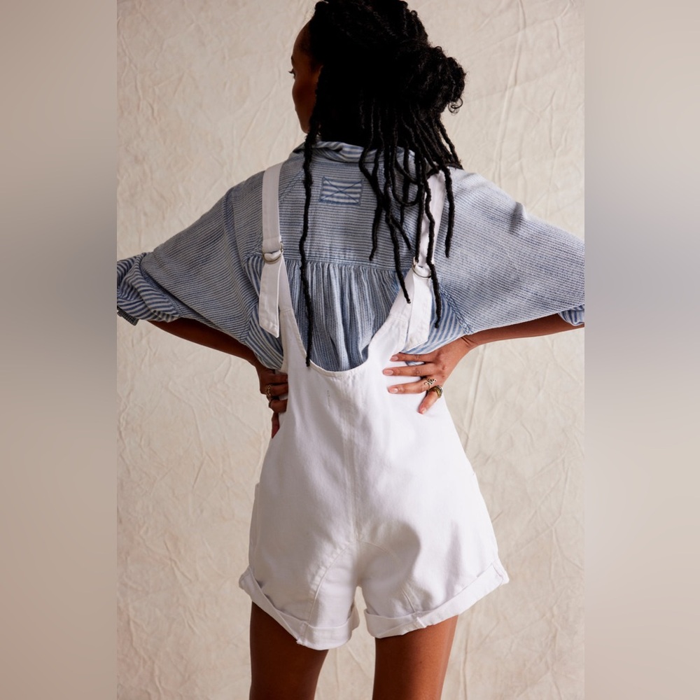 NWT Free People We The Free High Roller Shortall In Optic White